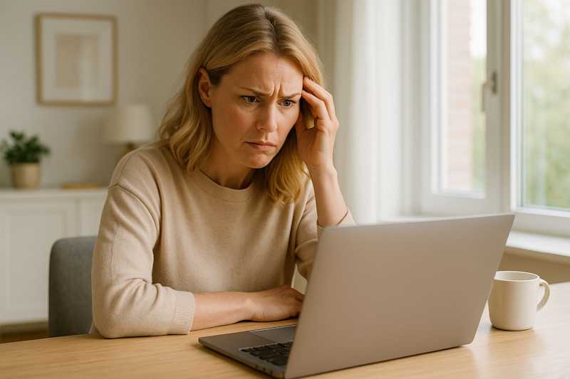 Vrouw stelt haar vraag aan een paragnost via de chat
